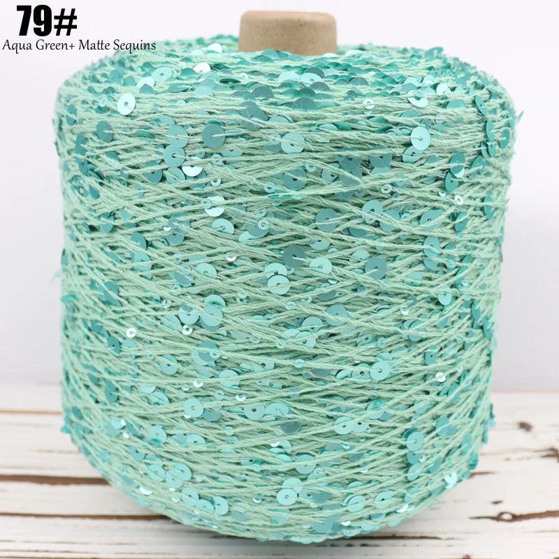Fil à paillettes spécial 300, 900M, 100% coton, 6mm + 3mm, accessoires pour vêtements, bricolage, poupée de chiffon, fil à tricoter