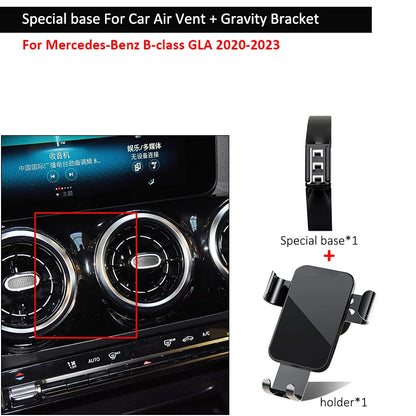 Support de téléphone portable de voiture pour Mercedes-Benz, base de montage spéciale pour grille d'aération, B200, B260, B, 180, B Classe A, GLA, CLA