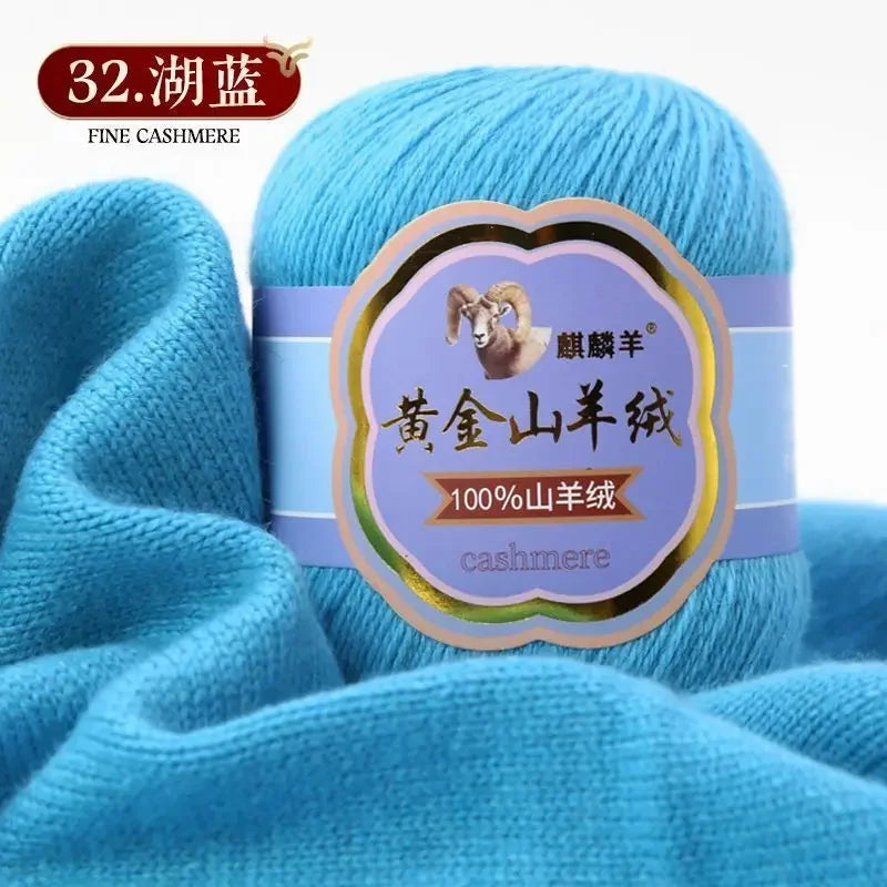 Fil de laine 100 cachemire pour optique moyenne ogo, écharpe, chaussettes, glafraîchement, chaud, 3 plis, crochet, doux pour la peau, 100% g/ensemble
