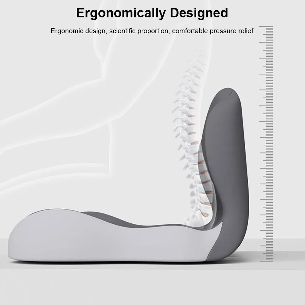 Coussin de chaise de bureau intégré en forme de L en mousse à mémoire de forme, avec Support arrière, coussin de siège de voiture pour employés de bureau, conducteurs de voiture