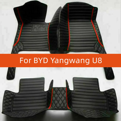 Tapis de sol de voiture en cuir personnalisé, pour BYD Yangwang U8 2023 2024 2025 2026 2027, accessoires d'intérieur