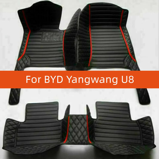 Tapis de sol de voiture en cuir personnalisé, pour BYD Yangwang U8 2023 2024 2025 2026 2027, accessoires d'intérieur