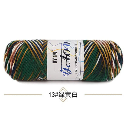 Fil à tricoter à la main en coton au lait coloré, 100g, section teinte au Crochet, ligne de fil, couverture, châle, chapeau, chaussettes, 200 mètres, 1 pièce