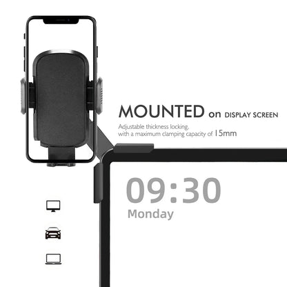Support de téléphone portable pour écran d'affichage monté sur voiture, Rotation libre à 360 degrés, support pliable utilisé pour voiture et véhicule électrique