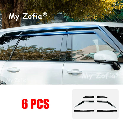 Déflecteurs de vent pour fenêtre latérale de voiture Zeekr 9X 2025 2026, visières de ventilation, pare-soleil, pare-pluie, accessoires de protection des sourcils