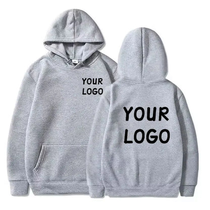 Sweat à capuche décontracté pour hommes et femmes, personnalisé avec votre LOGO, couleur unie, chemise de sport personnalisée de rue, cadeau personnalisé, DIY