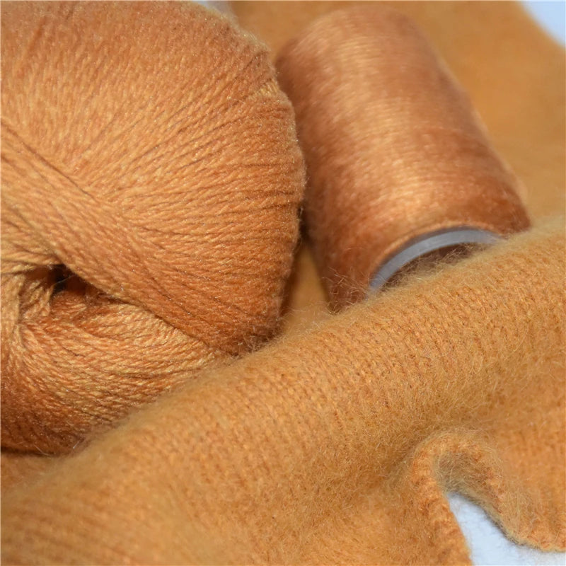 Fil de cachemire pour un crochet 3 plis peigné pur mongol chaud doux tissage flou tricot fil à main en cachemire 5 pièces