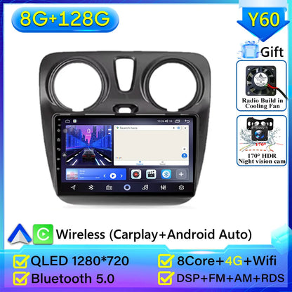 Pour Renault Dokker Lodgy Dacia 2012-2020 autoradio Android 15 Navigation GPS Android Auto Carplay Android Auto vidéo pas de 2din DVD