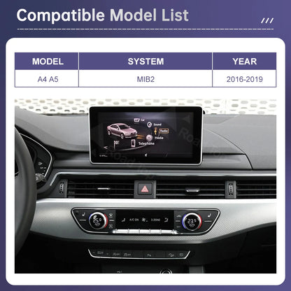 Road Top 12.3'sans fil CarPlay Android Auto écran pour Audi A4 A5 2016-2019 Airplay multimédia autoradio lecteur
