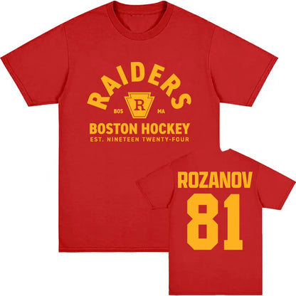 TV chauffé rénov Llya Rozanov 81 Boston Raiders T-shirt femmes hommes vêtements à manches courtes coton mode T-shirt imprimé graphique T-shirt