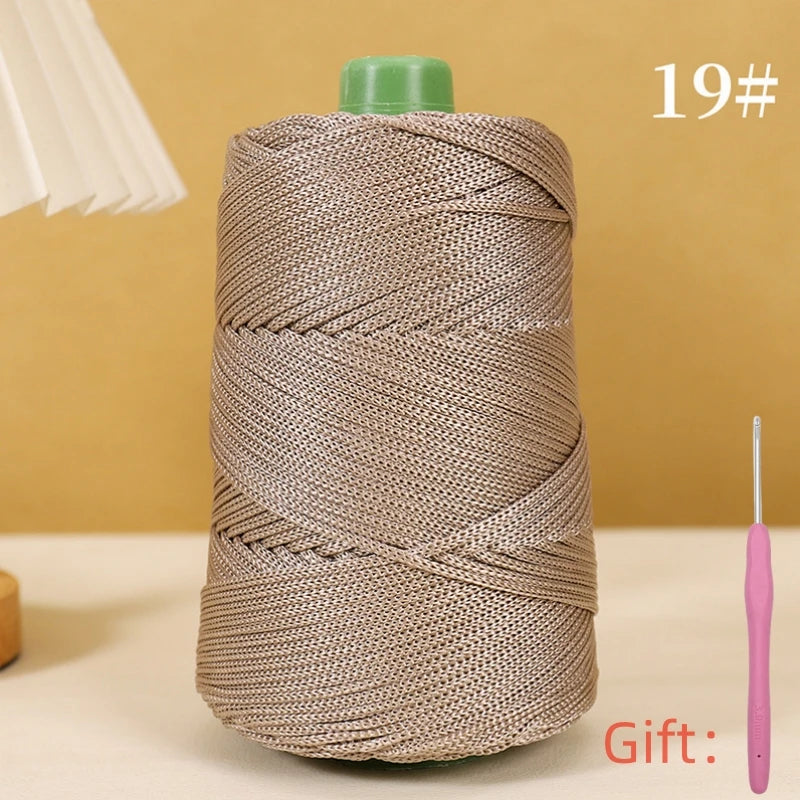Corde légère au crochet, 250g, 3mm, fil creux cool au crochet, chapeau de soleil d'été, tricot à la main, fils épais, sac, coussin de chapeau