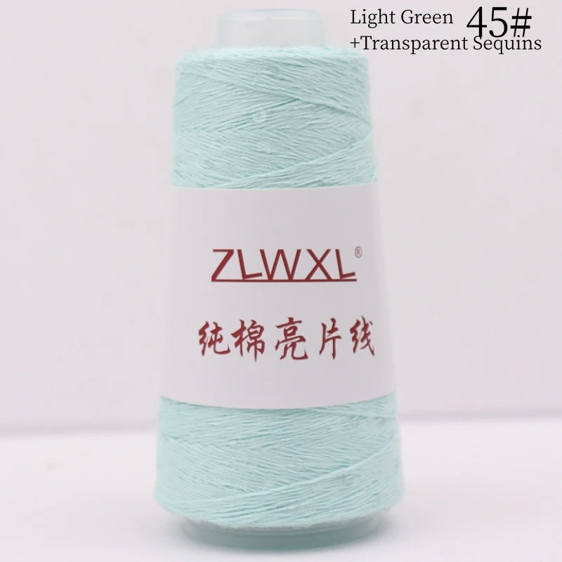   Блэк – fil de coton à paillettes, 100g, 800M, 3mm, décoration tricotée, crochet à la main, tricot jaune