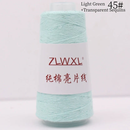   Блэк – fil de coton à paillettes, 100g, 800M, 3mm, décoration tricotée, crochet à la main, tricot jaune