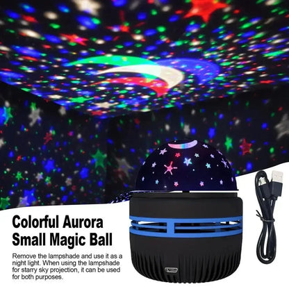 جهاز عرض النجوم المجري RGB يعمل بمنفذ USB، مصباح ليلي مع جهاز تحكم عن بعد، مثالي لتزيين الغرف والحفلات وهدايا أعياد الميلاد