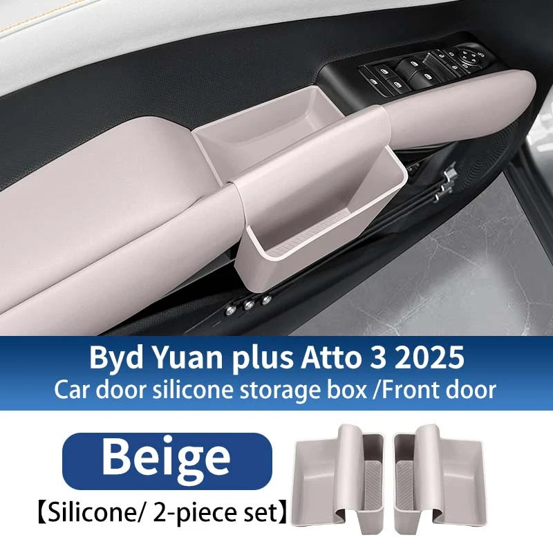 Pour Byd Yuan Plus Atto 3 2025 Console centrale de voiture boîte de rangement inférieure résistant aux rayures étui d'organisation en Silicone accessoires