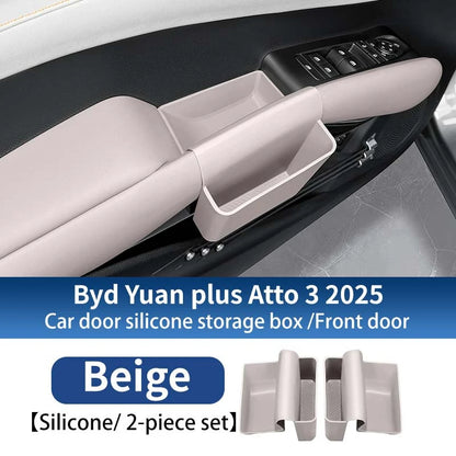 Pour Byd Yuan Plus Atto 3 2025 Console centrale de voiture boîte de rangement inférieure résistant aux rayures étui d'organisation en Silicone accessoires