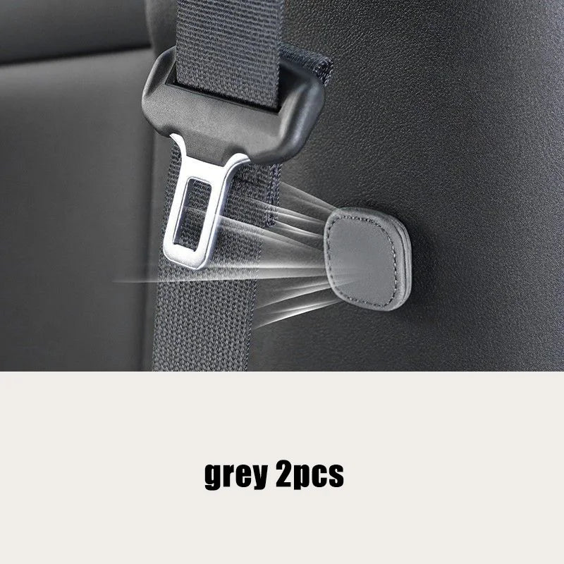 Support magnétique de ceinture de sécurité de voiture, 2 pièces, Clip de fixation, bouchon limiteur de ceinture de sécurité en cuir Pu pour Clip de ceinture de sécurité, empêche les chutes