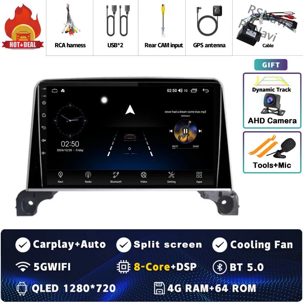 Autoradio Android 15 Carplay pour Peugeot 5008 4008 3008 2017 2018 2019 2020 lecteur vidéo multimédia Navigation GPS stéréo DVD BT