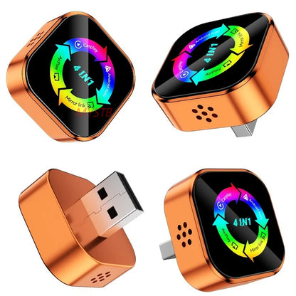 Adaptateur Carplay 4 en 1 pour voiture sans fil, pour Apple Android, connexion automatique, lien miroir, écran Airplay, WiFi, Bluetooth 2026, mise à niveau Carplay