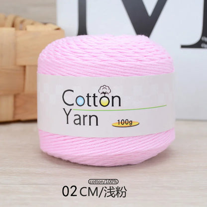 100 g/rouleau fil de coton pur coloré bébé fil de coton doux gros bébé coton Crochet tricots bricolage fil à tricoter à la main
