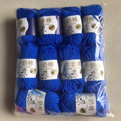 Fil de laine et de coton au lait, 500g, fil au Crochet pour écharpe tricotée à la main, pull, sacs de poupées, bricolage, fournitures de tricot au Crochet, 10 pièces/lot