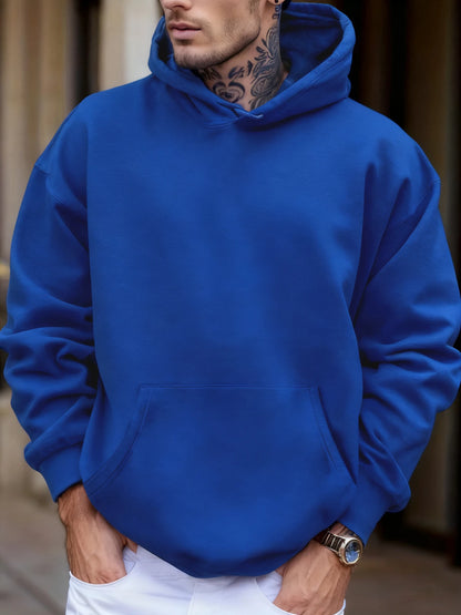Sweat-shirt à capuche pour homme, doux et solide, confortable, avec poches en polaire, basique, chaud, Streetwear, décontracté, ample, unisexe, automne
