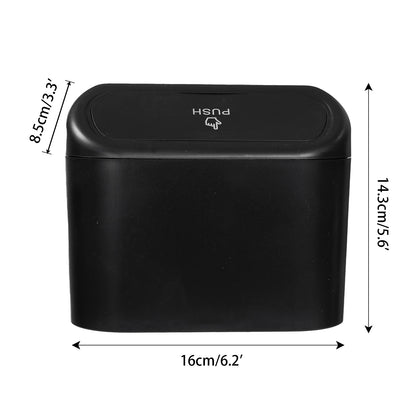 Mini poubelle de voiture avec couvercle, poubelle étanche, panier à ordures, boîte de rangement, accessoires intérieurs automatiques