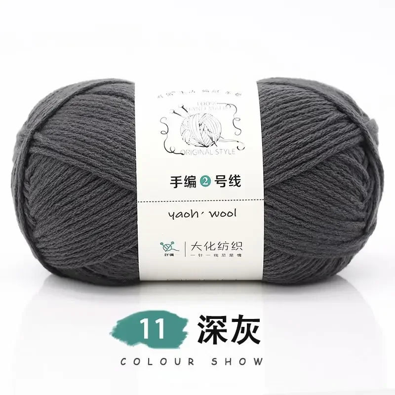 Fil de Coton Crocheté à la Main, 100g, Bricolage, Laine pour Bébé, Écharpe, Veste, Pull