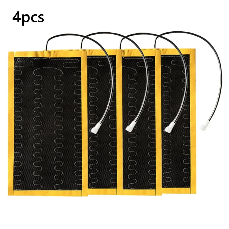 Nouveau Kit de chauffage de siège de voiture intégré adapté aux 1/2 sièges, 12V 2/4 pièces tampons chauffants universels en fil d'alliage 3 niveaux interrupteur chauffant à double commande