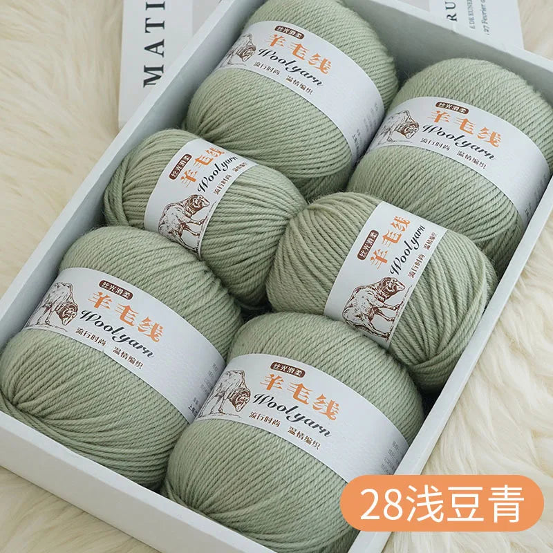 Fil de laine mélangé au Crochet de qualité supérieure, pour pull, écharpe, fil épais, 4 plis, 3 pièces x 100g = 300 grammes