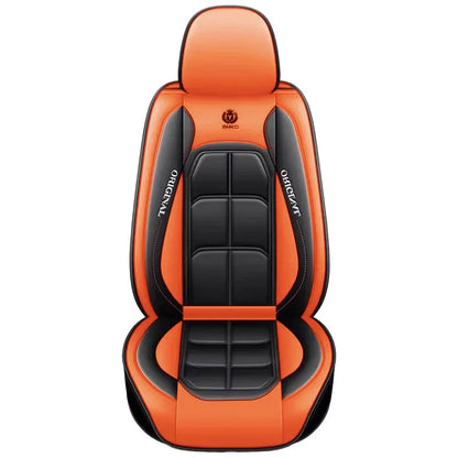 Housse de siège tout compris, coussin de siège de voiture entièrement en cuir, housse de siège de conducteur et de passager pour siège unique, coussin universel toutes saisons