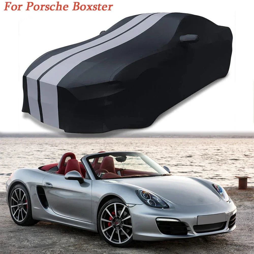 Juste de voiture d'intérieur commandée Ultraguard, compatible avec Porsche 911, 718, 968, 992, 928, Cayman, Boxster, Carrera, gris foncé, noir, rayé