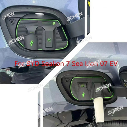 JC Port de chargement de voiture couvercle étanche et couvercle de protection anti-poussière Modification d'apparence adapté BYD Sealion 7 Sea Lion 07