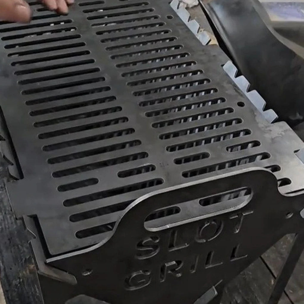 Barbecue pliant Compact portatif extérieur d'acier inoxydable pour les grilles de fente de Camping et de fêtes 40*22*10 cm