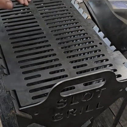 Barbecue pliant Compact portatif extérieur d'acier inoxydable pour les grilles de fente de Camping et de fêtes 40*22*10 cm