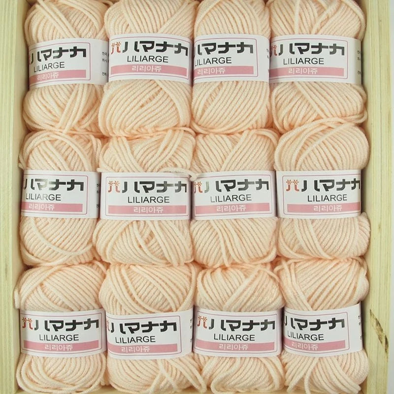 12 pièces 300g fil de lait fait à la main grossier bricolage tissage boule de fil pour pull chapeau écharpe et autres vêtements doux Crochet fil à tricoter