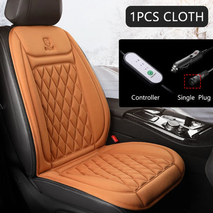 Coussin chauffant pour siège de voiture, en flanelle, 12V, universel, pour l'hiver siege chauffant voiture siège chauffant voiture