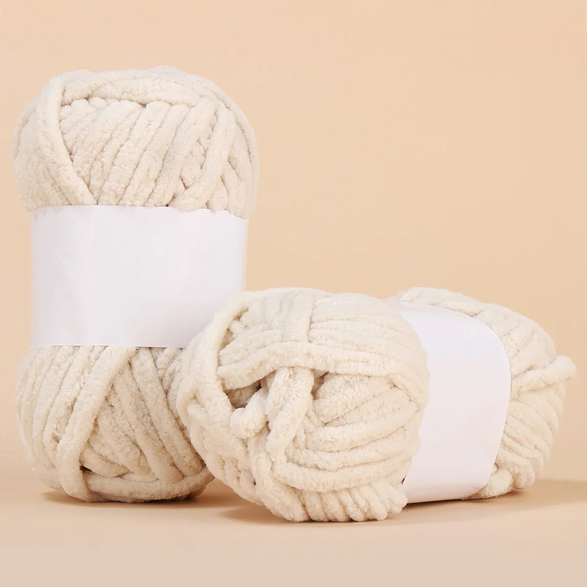 Fil de fil de soie coloré, 50g/boule, fil de laine grossière, Chenille, fil épais à tricoter à la main, anti-boulochage, écharpe au Crochet, couverture