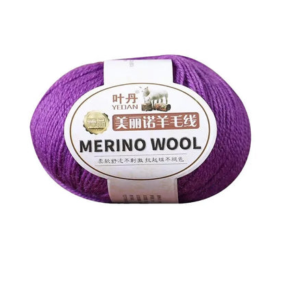 Rouleau de fil de laine mérinos doux pour bébé, 50g/rouleau, 100M, anti-boulochage, bricolage, tricot à la main, écharpe au Crochet, vêtements, chapeaux