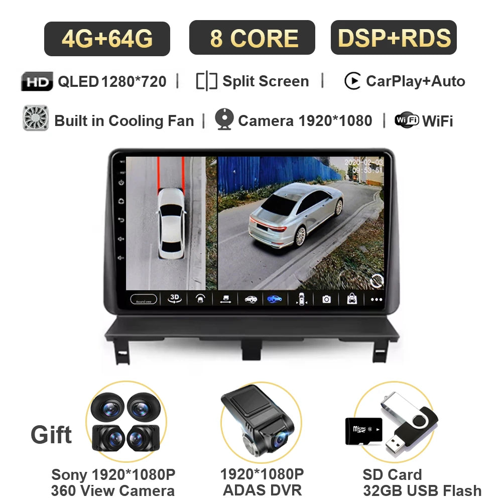 Android 15 autoradio Carplay pour Peugeot Partner 1 2002 - 2008 Partner origine 1 2008-2011 Android Auto lecteur multimédia stéréo
