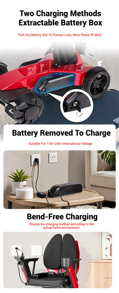 30km usine offre directement 2025 nouveau Design 250W moteur sans brosse fauteuil roulant pliant électrique avec roue omnidirectionnelle Mecanum
