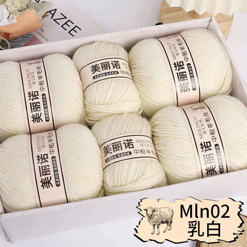 Fil de laine mi-épais pour chaussettes, tricot à la main, pull, pantalon, foulards, vêtements en cachemire mérinos, fil de Crochet doux pour bébé, 500 g/ensemble