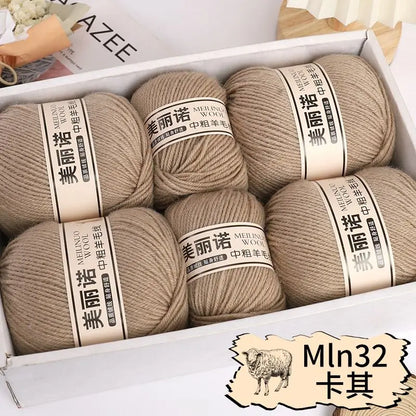 Fil de laine mi-épais pour chaussettes, tricot à la main, pull, pantalon, foulards, vêtements en cachemire mérinos, fil de Crochet doux pour bébé, 500 g/ensemble