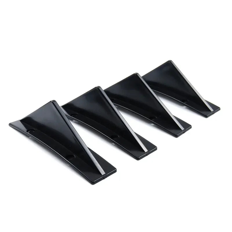 Diffuseur de pare-chocs arrière universel en Fiber de carbone pour voiture, 4 pièces, becquet noir et rouge ABS, diffuseur de lèvre de pare-chocs arrière Anti-collision