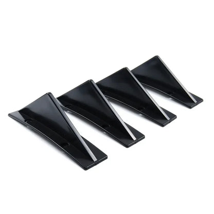 Diffuseur de pare-chocs arrière universel en Fiber de carbone pour voiture, 4 pièces, becquet noir et rouge ABS, diffuseur de lèvre de pare-chocs arrière Anti-collision