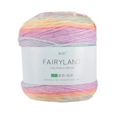 Fil à gâteau dégradé pour tricoter à la main, fil coloré au Crochet, Section moyenne et épaisse, fil arc-en-ciel en laine de coton teint, 100 g/pièce