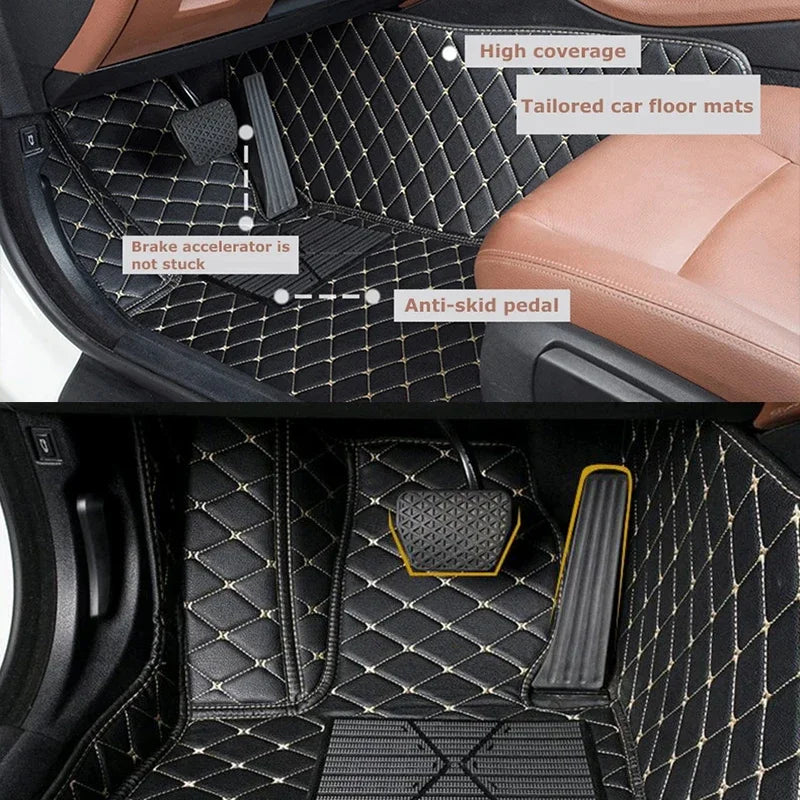 Tapis de sol de voiture personnalisés adaptés à la BMW X5 5 sièges véhicule électrique 2017-2019 tapis de pied en cuir automatique tapis