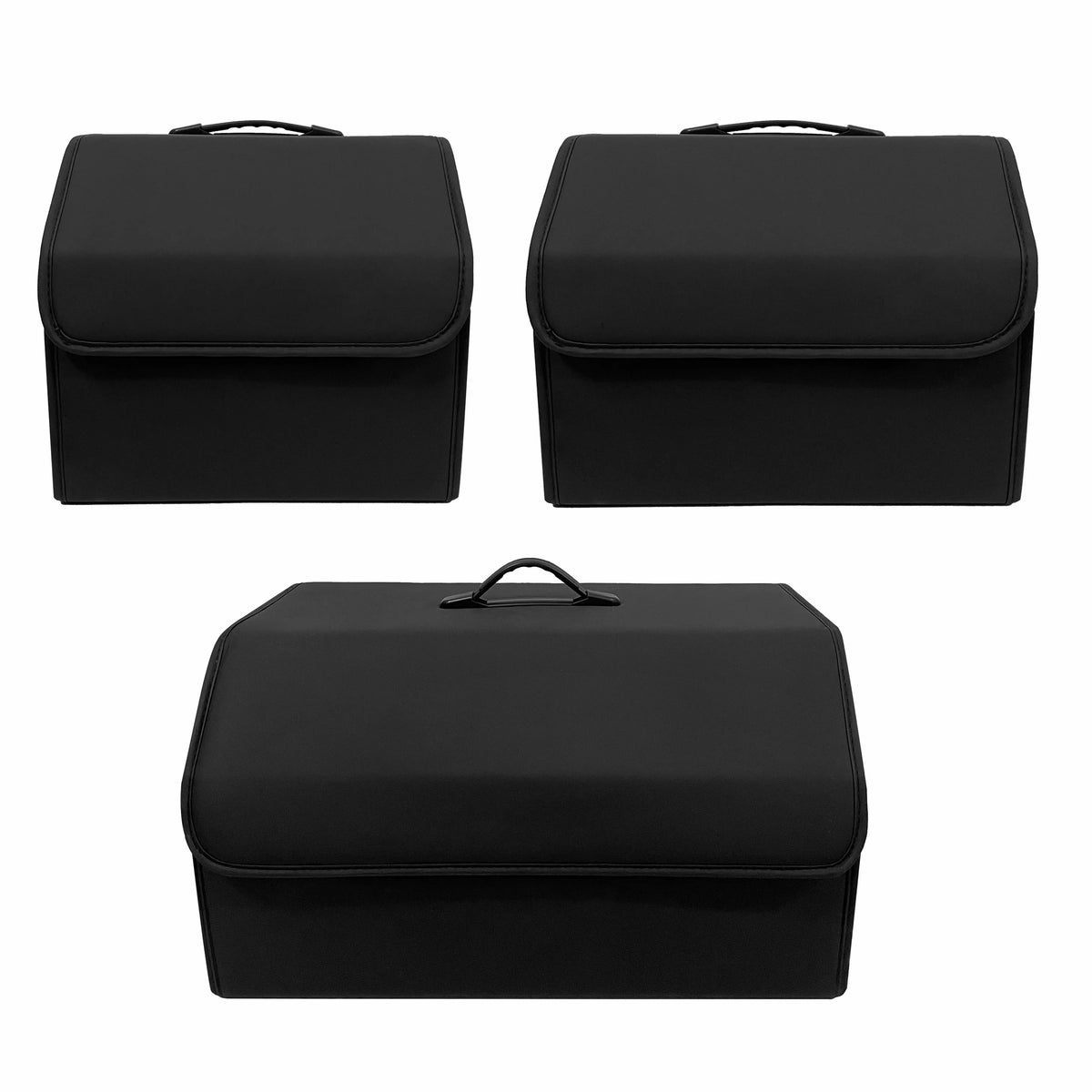 Boîte de rangement en cuir PU, organisateur de rangement de coffre de voiture pliable polyvalent, organisateur de coffre de voiture, rangement d'accessoires automobiles