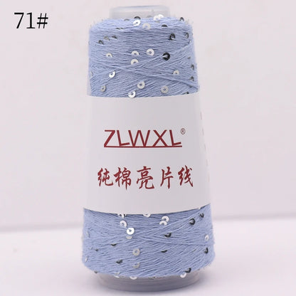   Блэк – fil de coton à paillettes, 100g, 800M, 3mm, décoration tricotée, crochet à la main, tricot jaune