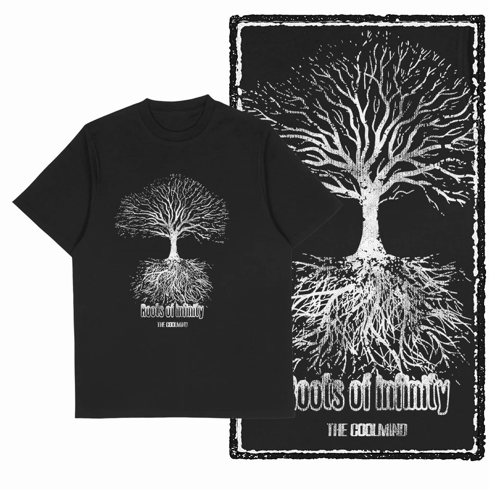 Coolmind MAX yggdrasil printed Exclusive graphic men T shirt 100% cotton big size streetwear men tshirt cool t-shirt tee shirts